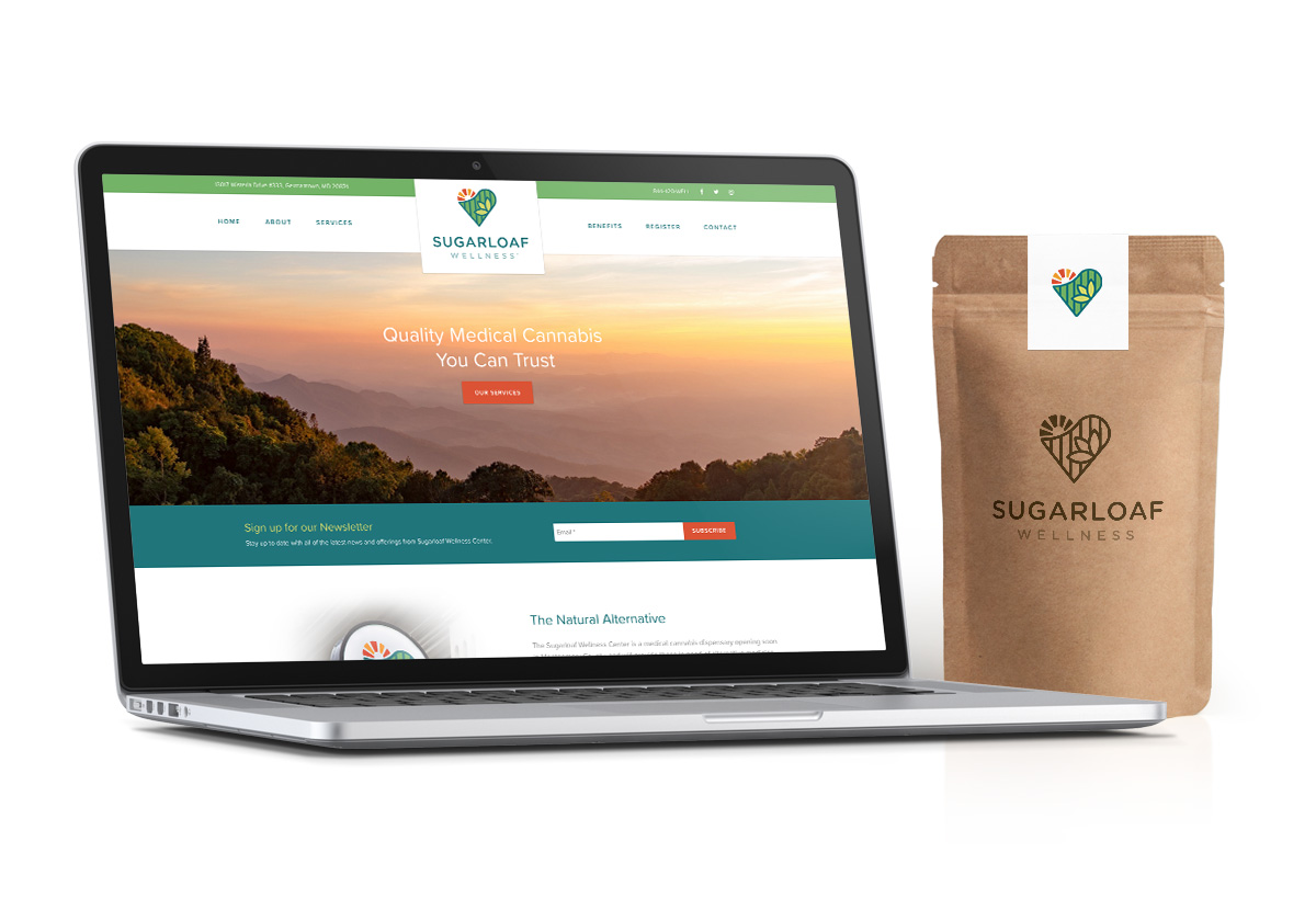 Sugarloaf website and packaging